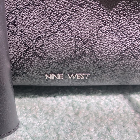 Cute Nine West Black Mini Tote Bag with Charm - Picture 3 of 16